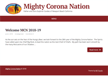 Tablet Screenshot of mightycoronanation.com